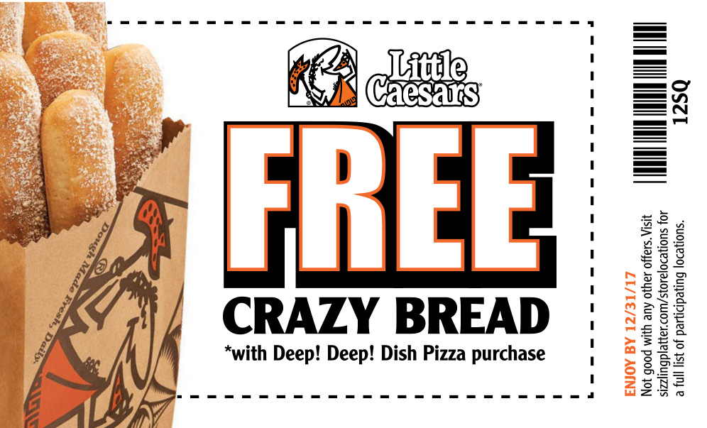 FREE Crazy Bread w. Purchase Little Ceasars Heber Valley Guide